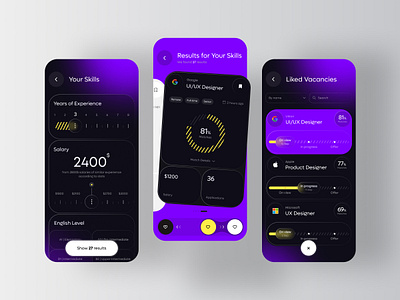 Job Search App app job platform job search mobile app ui ui design uiux ux ux design ux research vacancies