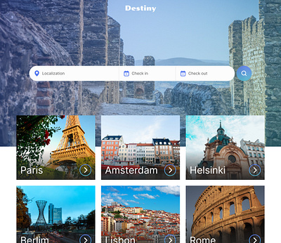 Hotel or Vacation Rental Booking app design ui