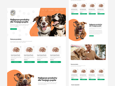 🐶 Pet Shop Web Design designinspiration ecommerce greenandorange happypets petshop ui ux uxdesign webdesign