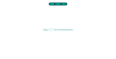 Minimal Portfolio 3d green minimal minimal website nav navbar navigation ui