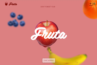 Interactive 3D Paralax Landing Page - Fruta Foods 3d brand design interactive design landing page no code parallax typography webite design wix studio