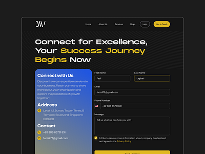 Get in Touch Page - Leadership Website Design contact contact form contact page get in touch get in touch page ui ux ui ux design user interface web design website website redesign website revamp