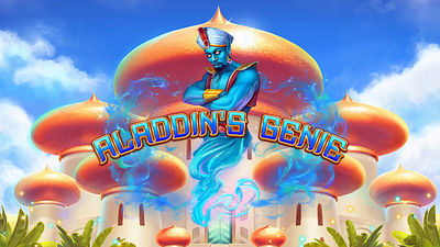 Loading screen animation for the slot "Aladdin's Genie" 2d art aladdin aladdin logo aladdin themed animation casino animation digital art gambling gambling art gambling design game art game design game graphics graphic design logo animation logo design logotype animation logotype design motion graphics slot animation