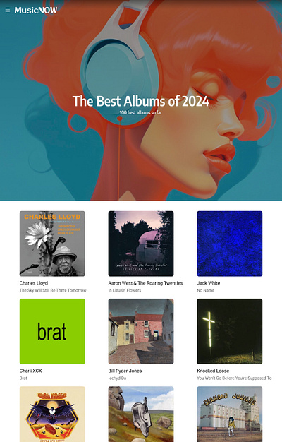 Best Albums of 2024 design ui