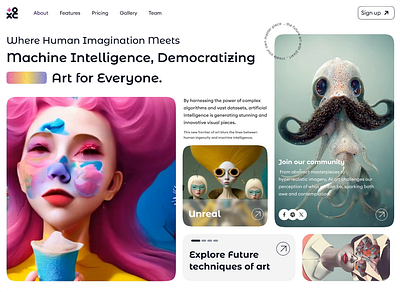 Unleash Your Inner Artist - AI Art Generator ai aiart degital art design generate illustration ui ux uxui web