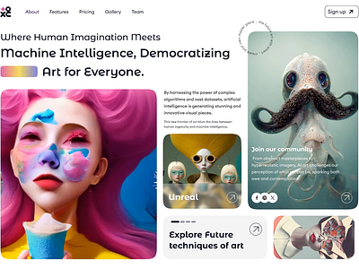 Unleash Your Inner Artist - AI Art Generator ai aiart degital art design generate illustration ui ux uxui web