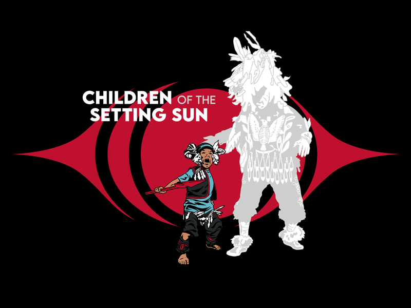 Children of the Setting Sun Animated Logo after effects animated logo animation broadcast graphics coast salish dance cycle frame by frame gif identity indigenous mograph motion motion graphics motion logo native american pacific northwest procreate rotoscope scared walk cycle