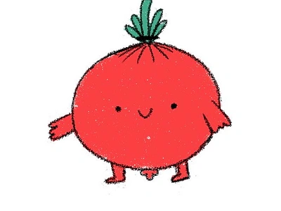 Happy tomato! 2d flat illustration illustration illustration pack