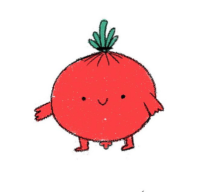 Happy tomato! 2d flat illustration illustration illustration pack