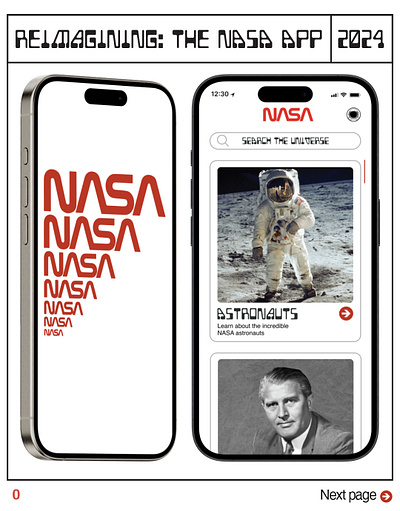 NASA App Redesign design mobile design nasa product design ui ux ux design vintage