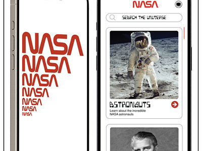 NASA App Redesign design mobile design nasa product design ui ux ux design vintage