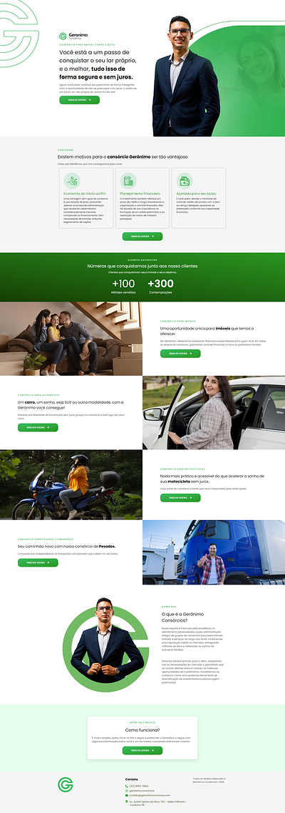 Página de Vendas | Gerônimo Consórcio consorcio elementor landing page marketing digital página de captura página de vendas uiux web design wordpress
