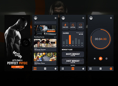 Fitness Studio App Interface & Prototype Design app app ui application fitness app ftiness ui ui uiux