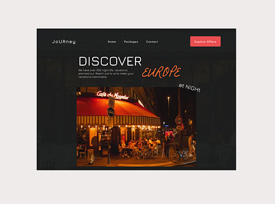 Tours and Travel Website Design tours travel ui