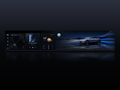 HMI-Central control concept design car ui design ui