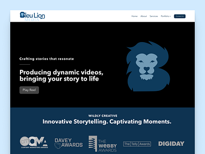 Bleu Lion Media Website creative web design