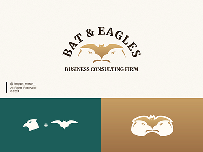 Bat & Eagles Logo Design animal awesome bat bird brand branding combination company design dual meaning eagle falcon graphic design hawk identity inspirations logo nature negative space wings