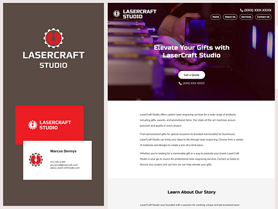 LaserCraft Studio - Created with Zarla's AI Website Builder ai website builder cnc service website laser cutting laser engraving website personalized gifts web builder website builder zarla zarla ai website builder zarla web builder