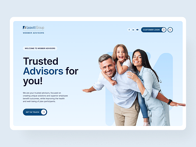 Hero Section - Leavitt Group accounting agency consulting consulting firm financial header hero hero section insurance ui uxui web design webber advisors website