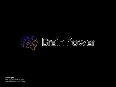 Brain Power, Innovative, Neuroscience, Modern Brain Logo abstract logo artificial intelligence brain logo brand identity branding connection creative branding company creative innovation logo futuristic logo geometric logo human brain innovative logo logo design minimalist logo modern logo neuroscience tech logo technology