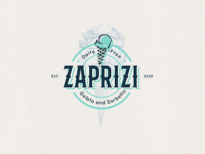 Zaprizi Gelato & Sorbetto brand identity branding classic logo gelato ice cream logo sorbetto