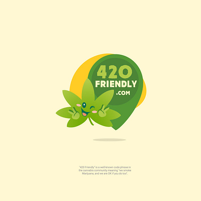 420Friendly.com branding cannabis graphic design logo mascot