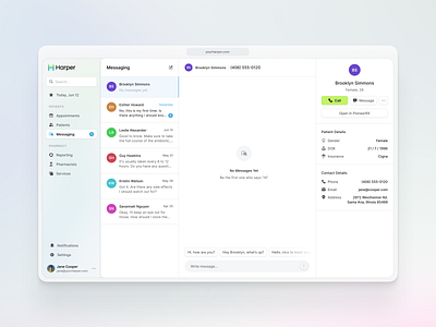 Customer Support Chat clean customer support design figma flat healthcare med tech minimal saas saas dashboard shadcn shadcnui startups tailwind tailwind css ui uiux uiuxdesign