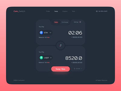 Crypto Swap Module crypto crypto app crypto dashboard crypto exchange crypto swap crypto web cryptocurrency exchange swap