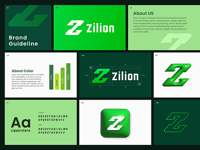 Zilion Brand Guideline a b c d e f g h i j k l m n app icon logo best logo brand guideline brand identity branding creative logo fintech letter letter z logo logo design minimal modern logo nft o p q r s t u v w x y z saas tech technology unique logo