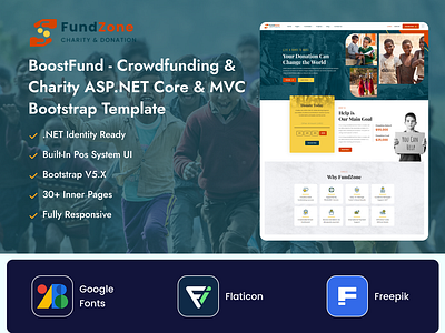 FundZone - Crowdfunding & Charity ASP.NET core MVC Template animation branding creative design graphic design illustration insta post logo motion graphics product design social media marketing social media post tech enthusiast template ui uiux user experience user interface web design website