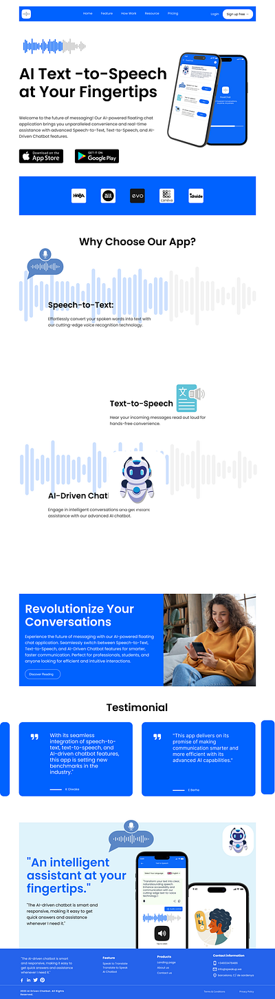 Float Chat Landing Page