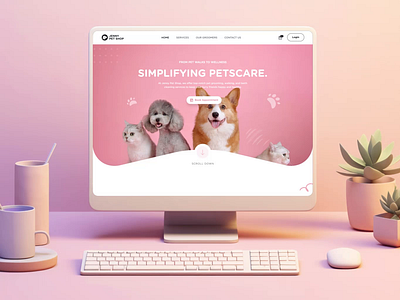 Jenny Pet Shop - An E-Commerce & Appointment Booking Website ecommerce graphic design landing page shop website ui uiux web design