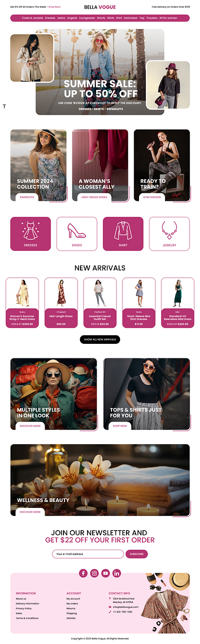 Women's Clothing Store Design clothing ecommerce website clothing store clothing website clothing website design ecommerce ecommerce website ecommerce website design ecommerce website ui ui women clothing women clothing store