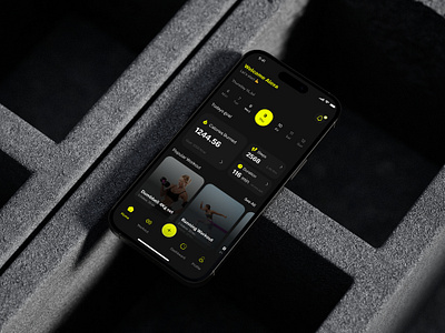 Fitness App | Dark mode app design color theory concept design figma fitness app fitpro mobile app prototype ui uiux user experience