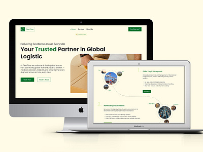 Fleet flow Website Design landing page ui uiux user interfacew website design