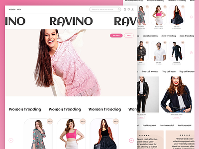 Ladies Clothing E-Commerce Website clothes clothing clothinge commerce e commerce fashion fashionecommerce figma homepage ladiesclothingwebsite landingpagedesign model onlineshopping ui ux web websitedesign womenswear