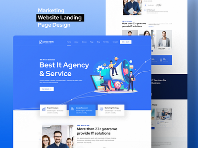 Marketing Agency Landing Page android app design app design blog website business website dashboard design e commerce website figma design figma website landing page design psd responsive website sketch ui design ui ux design ux design web design website design website landing page website redesign xd