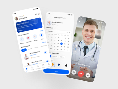 Healthcare App UI Kit healthcare healthcareapp smarthealth wellnesstech