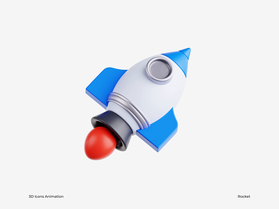 Rocket 3D Icon Animation 3d animation blender branding launch logo motion graphics rocket startup