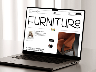 Furniture E-commerce UI Landing Page architecture chair decor design e commerce furniture website ecommerce landing page elegance furniture interior design landingpage luxury minimalist modern orbixstudio shopping sofa store ui ux website