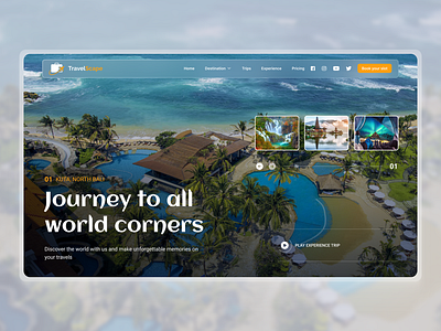 TravelScape - Travel Website Design Concept branding design figma figmadesign graphic design illustration logo ui uidesign uiux