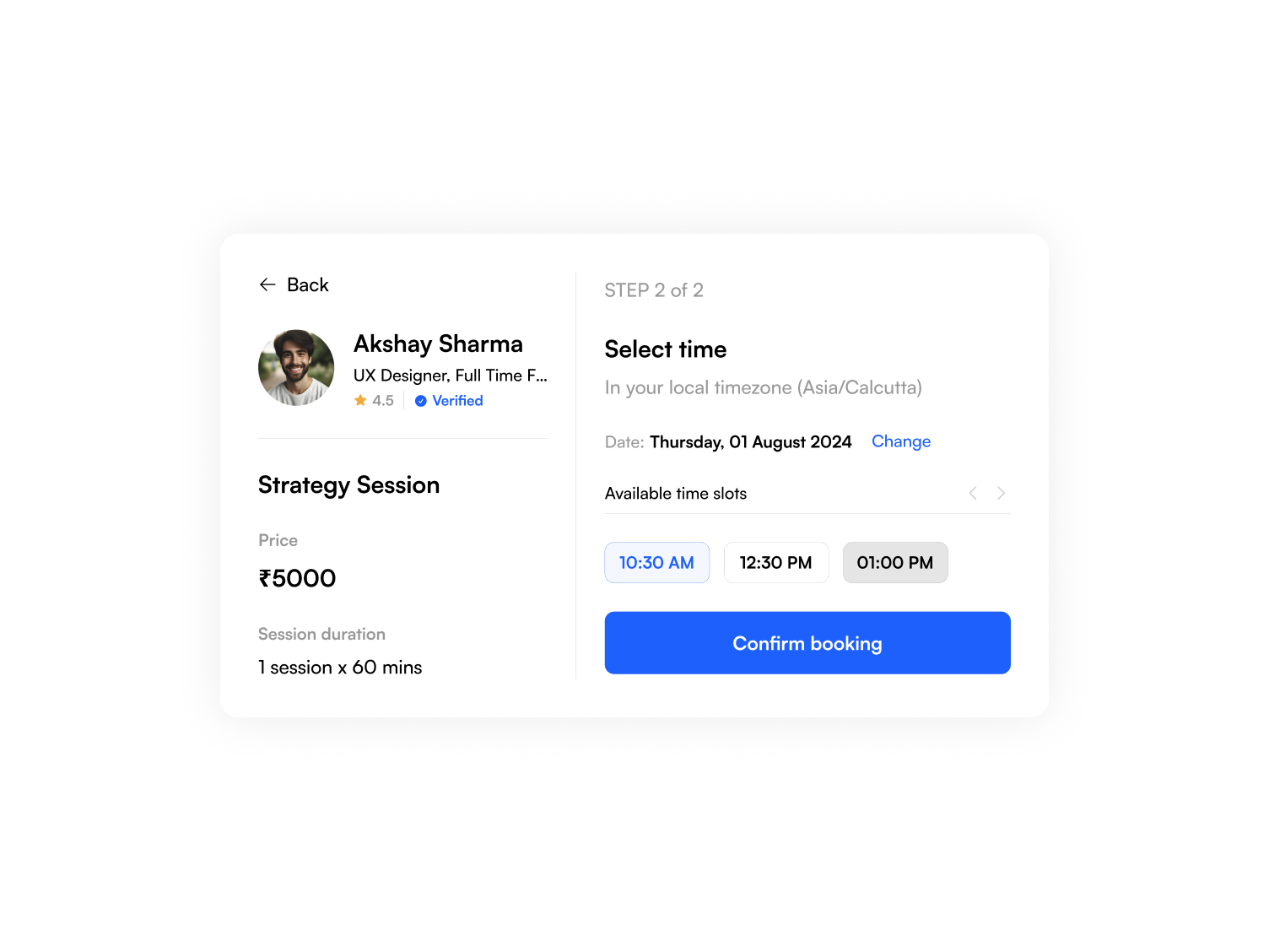 Mentorship booking page concept animation booking bookingpage branding concept design graphics jitter mentorship motion new page ui ux