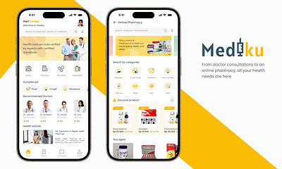 Mediku Health App graphic design health home login ui