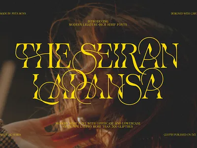 The Seiran Lapansa elengace font logo typeface vintage