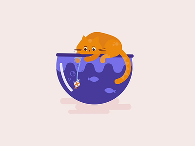 KITTY ON AQUARIUM 3d animation after effects animated icons bodymovin creative transitions dynamic intros interactive animation json format logo animation lottie animation minimalist design mobile animation morphing motion design responsive animation shape layers text animation uiux animation vector animation web animation