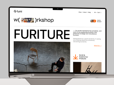 Furni | Furniture E-commerce Website | Orbix Studio architecture chair decor ecommerce furniture website home page homedecor furniture store interior landing page luxury minimal minimalist modern orbix studio shoping sofa ui ux web design website