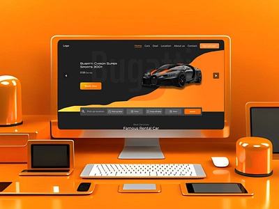 Rental car webdesign bugatti cars figma rental rental car ui uidesign ux uxdesign webdesign