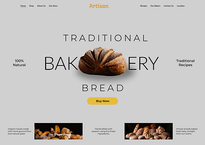 A sleek and modern Bakery shop landing page design artisanbakery bakerywebsite concept design design designinspiration dribbbleshots ecommerce figma graphic design hero hero section inspiration productdesign responsivedesign ui uidesign uiux userexperience uxdesign webdesign