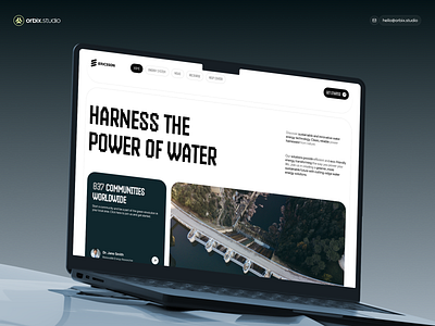 ERICSSON | Water Renewable Energy Plant | Orbix Studio clean clean energy landing page eco friendly eco website environment green energy innovation landing page orbix studio plant power renewable energy website solutions sustainable ui ux water energy water power web design