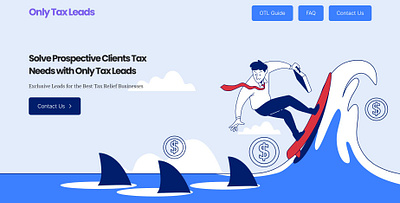 Only Tax Leads - Carrd Design carrd carrd design freepik hero image ui website design website development